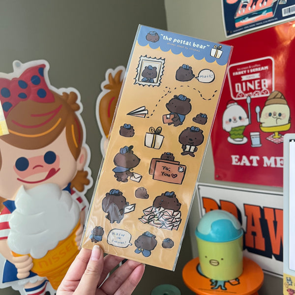 Postal Bear Sticker Sheet