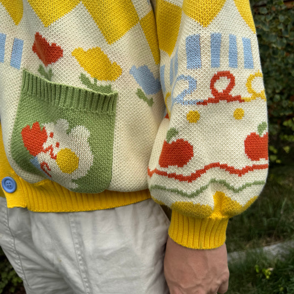 Kitsch Grandma Chunky Knit Cardigan