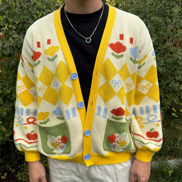 Kitsch Grandma Chunky Knit Cardigan