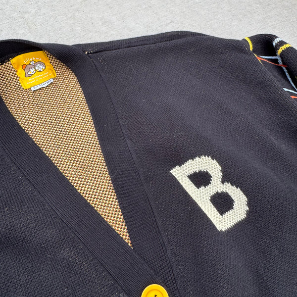 Bun "B" Primary Chunky Knit Cardigan