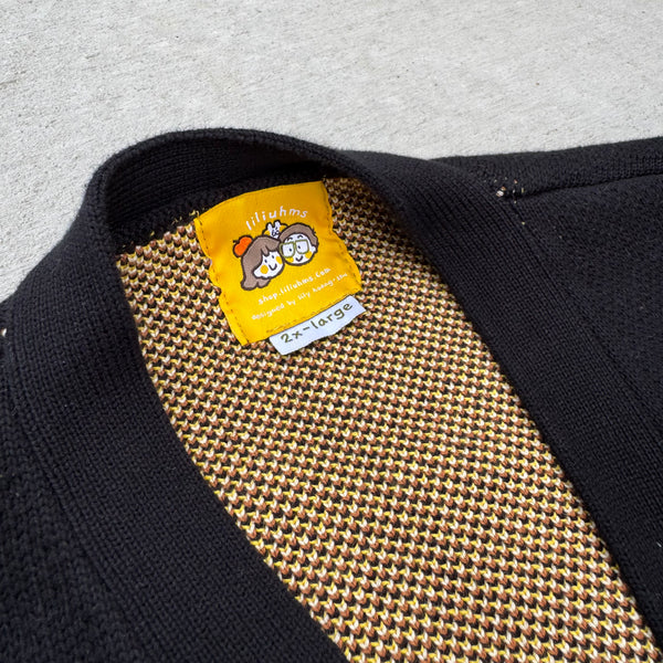 Bun "B" Primary Chunky Knit Cardigan