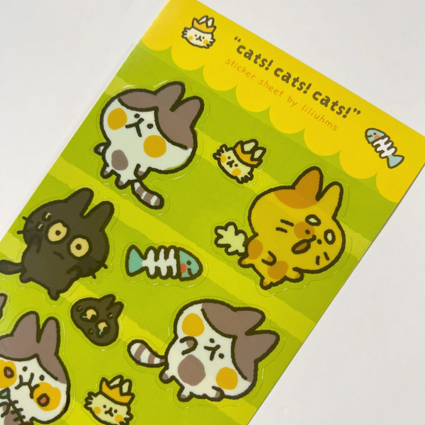 CATS! CATS! Sticker Sheet