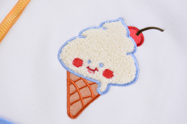 (CLEARANCE) Softie Ice Cream Zip Up Sweater