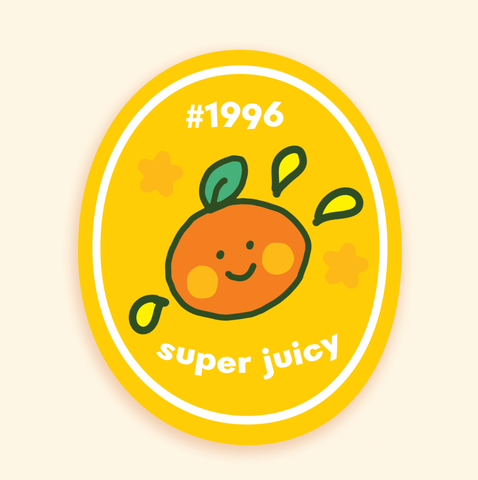 Super Juicy! Orange Label Decal Sticker