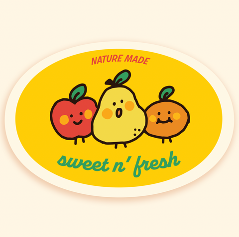 Sweet n' Fresh Fruit Label Decal Sticker