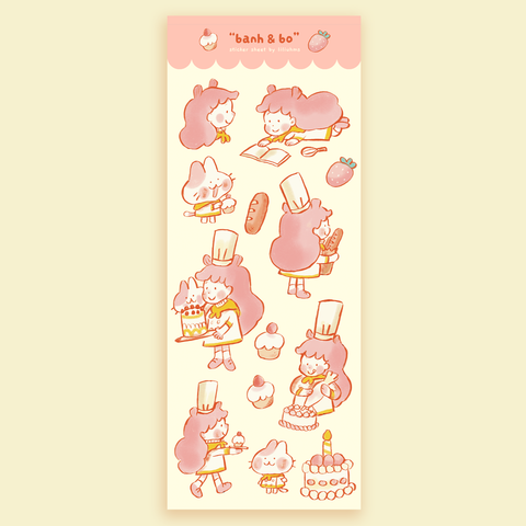 Banh & Bo Sticker Sheet
