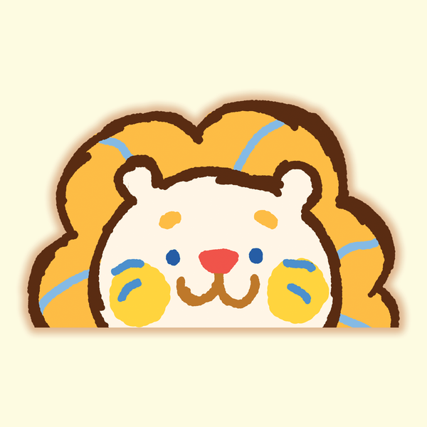 Dandy Lion Peeker Sticker