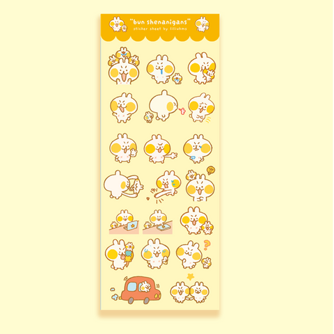 Bun's Many Shenanigans Sticker Sheet