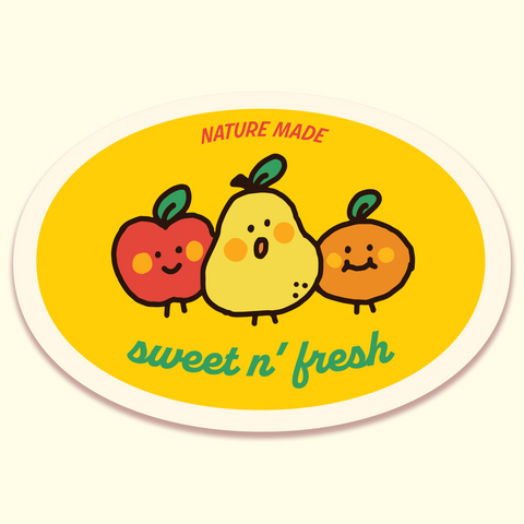 Sweet N' Fresh Fruit Label Decal Sticker