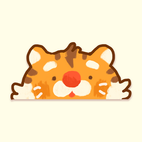 Wonderful the Tiger Peeker Sticker
